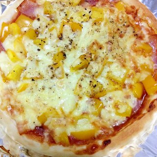 パプリカとチーズのpizza